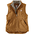 Afslappet pasform vasket and sherpa foret mock-neck vest