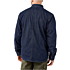 Afslappet pasform denim fleece foret skjorte foran