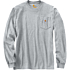 Loose fit tungvægts langærmet lomme t-shirt